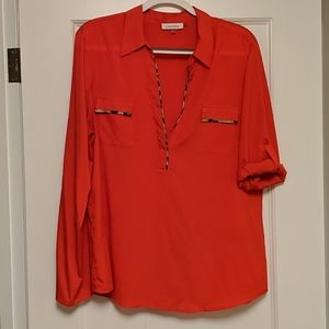 Red Calvin Klein Blouse